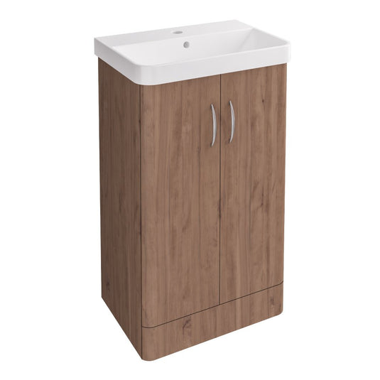 Eastbrook Cavone II 500mm Door Vanity Unit Medium Oak | 37.2055