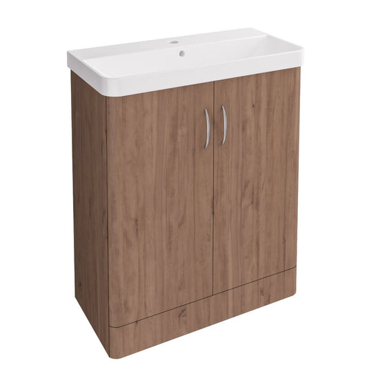 Eastbrook Cavone II 700mm Door Vanity Unit Medium Oak | 37.2057