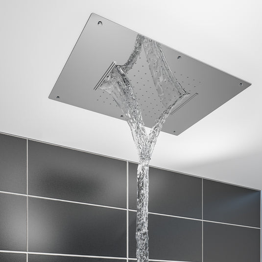 Eastbrook Ceiling Mounted Waterfall Shower (Double) Chrome | 78.0030