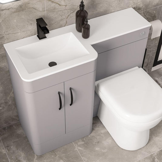 Eastbrook Chaddesley 1000mm Polymarble Basin Top (LH) White | 37.2074