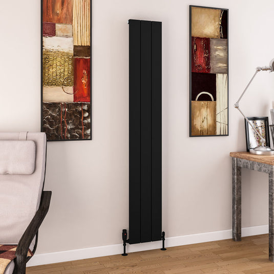 Eastbrook Charlton 1800 x 280mm Aluminium Radiator Matt Black | 89.0763