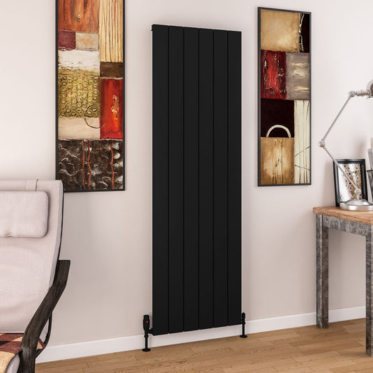 Eastbrook Charlton 1800 x 565mm Aluminium Radiator Matt Black | 89.0766