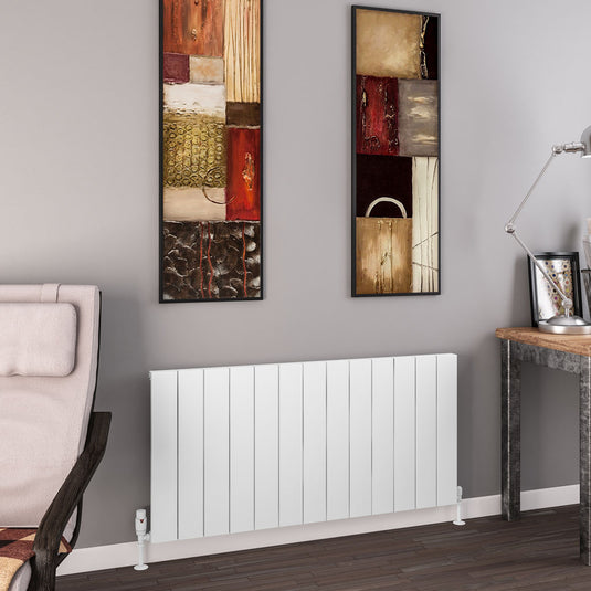 Eastbrook Charlton 600 x 1230mm Aluminium Radiator Matt White | 89.0747
