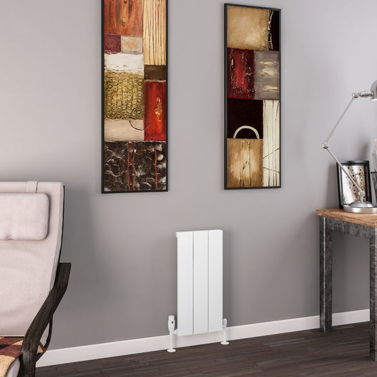 Eastbrook Charlton 600 x 280mm Aluminium Radiator Matt White | 89.0758