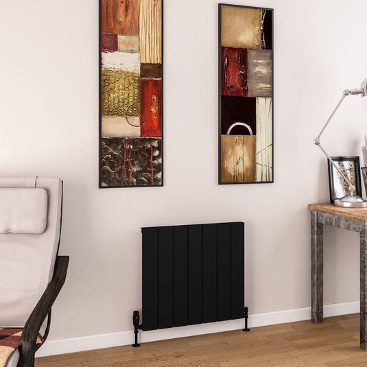 Eastbrook Charlton 600 x 660mm Aluminium Radiator Matt Black | 89.0754