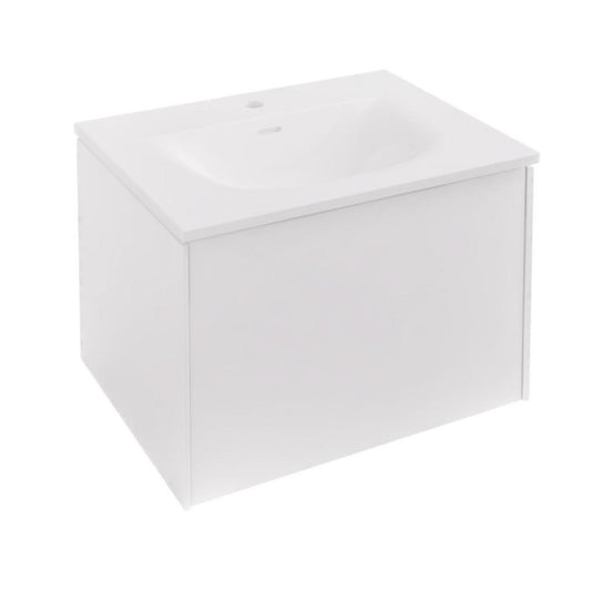 Eastbrook Chedworth 600mm Wall Hung 1 Drawer Vanity Unit High Gloss White | 72.0021