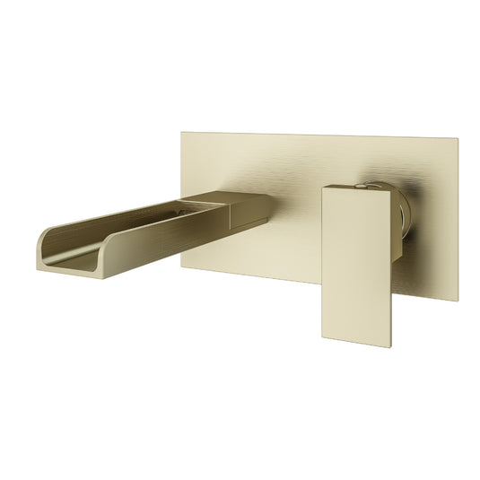 Eastbrook Chetwode Wall Mounted Basin Mixer Brushed Brass | 79.1053