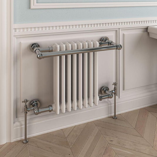 Eastbrook Coln Traditional 510 x 680mm Towel Radiator Chrome/Gloss White | 41.1002