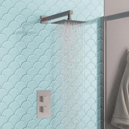 Eastbrook Concealed Valve, Square Shower Head & Square Shower Arm - Chrome - BND002 - Envy Bathrooms Ltd