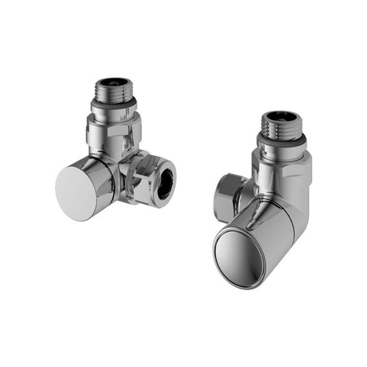 Eastbrook Corner Radiator Valves Pair Chrome | 54.0048