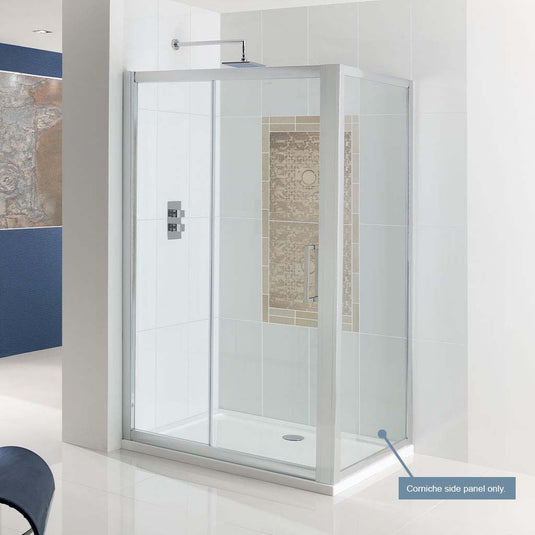 Eastbrook Corniche 1200mm Easy Clean Side Panel Chrome | 69.0138