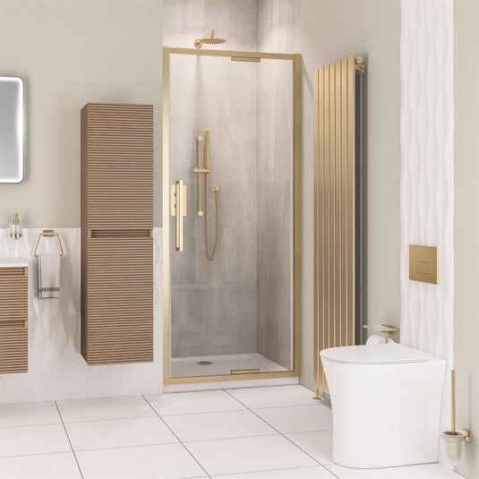 Eastbrook Corniche 2000 1000mm In-Fold Shower Door Brushed Brass | 49.7036 - Envy Bathrooms Ltd