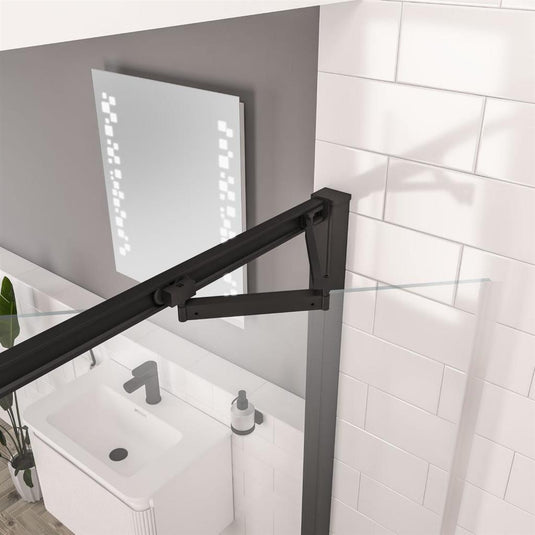Eastbrook Corniche 2000 900mm In-Fold Shower Door Matt Black | 49.7030