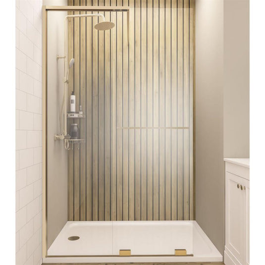 Eastbrook Corniche 2000 1600mm Soft Close Walk-In Sliding Panel LH Brushed Brass | 49.7018