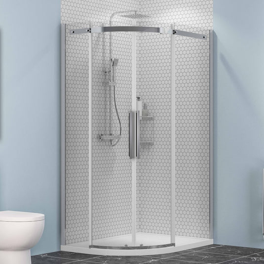 Eastbrook Corniche 2000 Offset Quadrant Shower Enclosure LH 1100x900mm Chrome | 49.3231