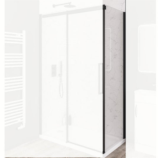 Eastbrook Corniche Side Panel 2000 x 1000mm Matt Black | 49.6024
