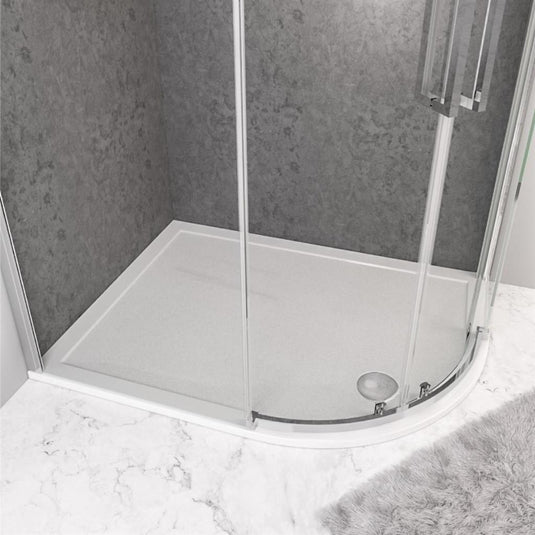 Eastbrook Corsair Anti-Slip 1200x800mm Offset Quadrant Shower Tray RH White | 159.2304 - Envy Bathrooms Ltd