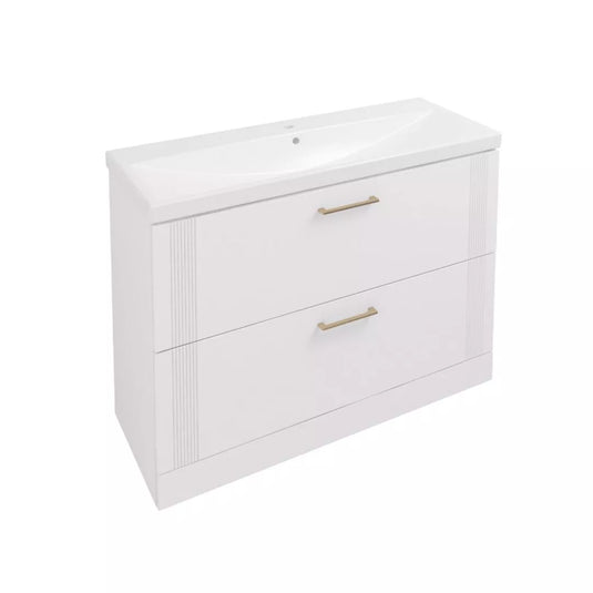 Eastbrook Cranham 120cm Floorstanding Vanity Unit Matt White | 77.0024 - Envy Bathrooms Ltd