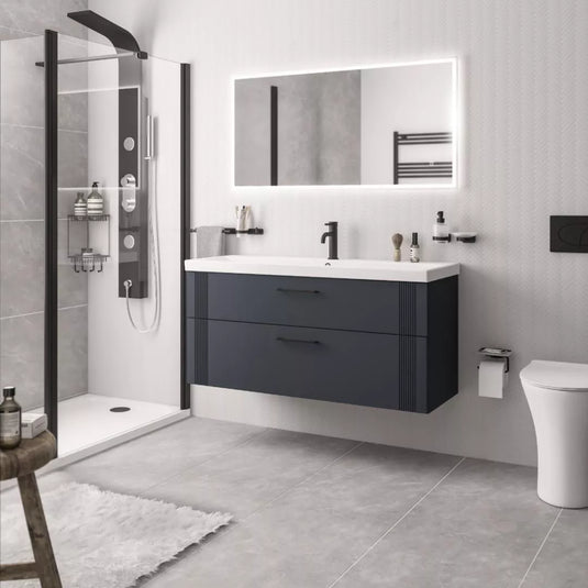 Eastbrook Cranham 120cm Wall Hung Vanity Unit Matt Anthracite Lacquered | 77.0023 - Envy Bathrooms Ltd