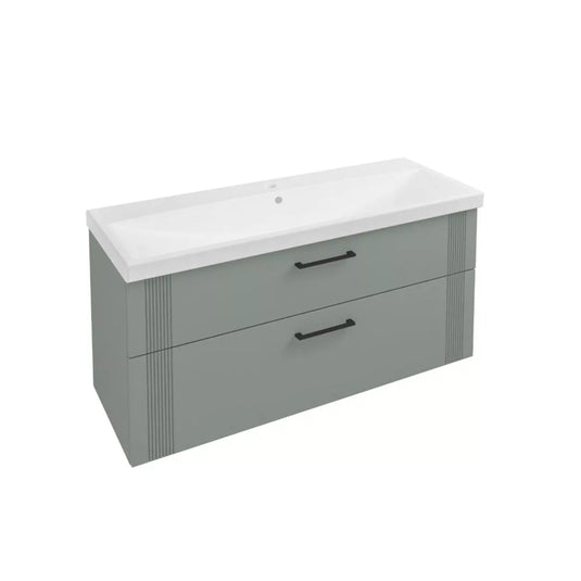 Eastbrook Cranham 120cm Wall Hung Vanity Unit Sage Green | 77.0022 - Envy Bathrooms Ltd