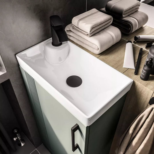 Eastbrook Cranham 40cm Floorstanding Cloakroom Washbasin Unit Sage Green | 77.0028 - Envy Bathrooms Ltd