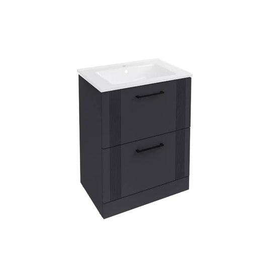 Eastbrook Cranham 60cm Floorstanding Vanity Unit Matt Anthracite | 77.0017 - Envy Bathrooms Ltd