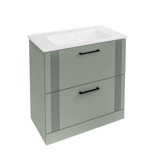 Eastbrook Cranham 800mm Floorstanding Vanity Unit Sage Green | 77.0012