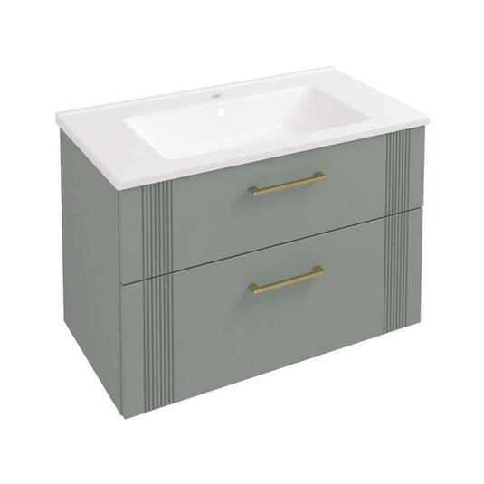 Eastbrook Cranham 800mm Wall Hung Vanity Unit Sage Green | 77.0005