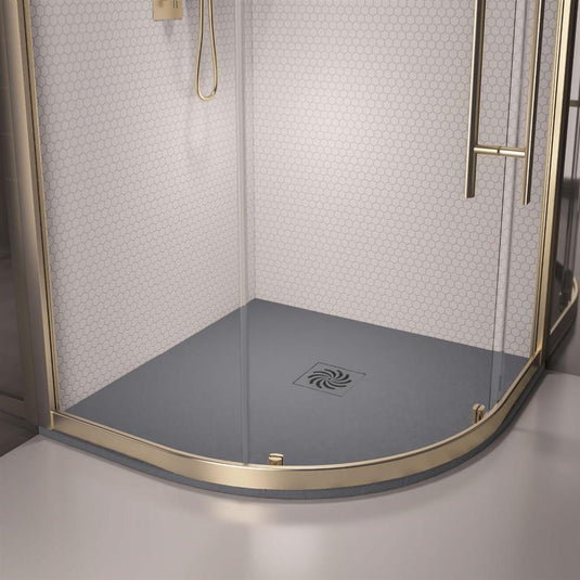 Eastbrook Crossland 800mm Quadrant Slate Shower Tray Grey | 159.3058