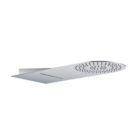 Eastbrook Curved Wall Mounted Stainless Steel Waterfall & Rainfall Shower Chrome | 78.0007