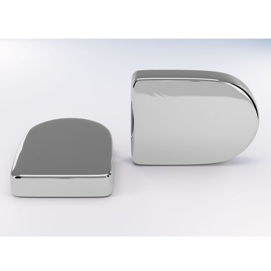 Eastbrook D Shape Vent Cap Pair Chrome | 101.0009