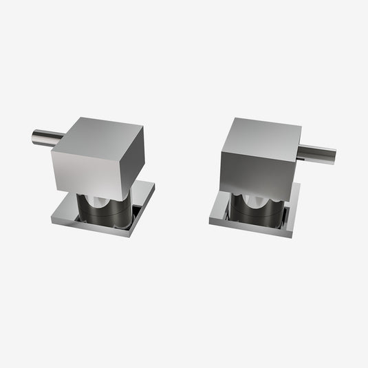 Eastbrook Deck Mounted Square Side Valve Handles for Bath Filler Taps (Pair) - Chrome - 68.0042
