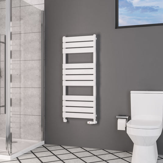 Eastbrook Deddington 1200 x 500mm Towel Rail Gloss White | 89.0859
