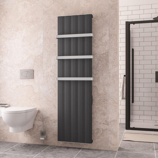 Eastbrook Derwent 1800 x 504mm Dry Element Aluminium Radiator Matt Anthracite | 41.0495