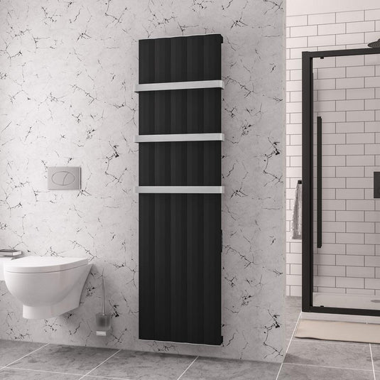 Eastbrook Derwent 1800 x 504mm Dry Element Aluminium Radiator Matt Black | 41.0499