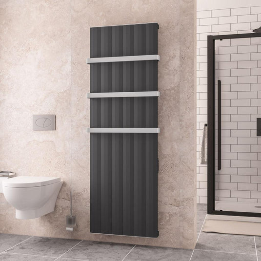 Eastbrook Derwent 1800 x 604mm Dry Element Aluminium Radiator Matt Anthracite | 41.0496