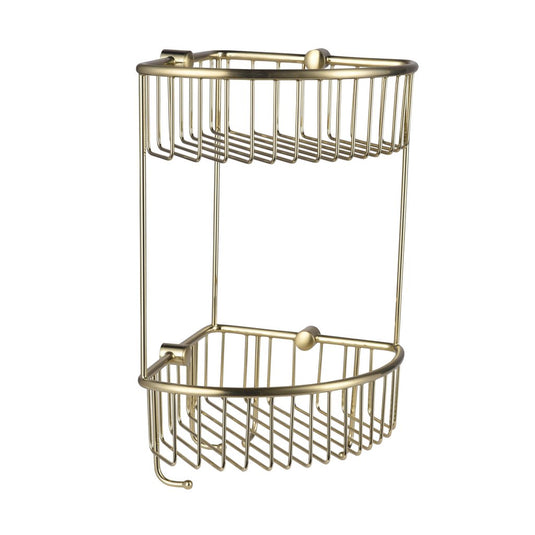 Eastbrook Double Corner Basket Brushed Brass | 52.231