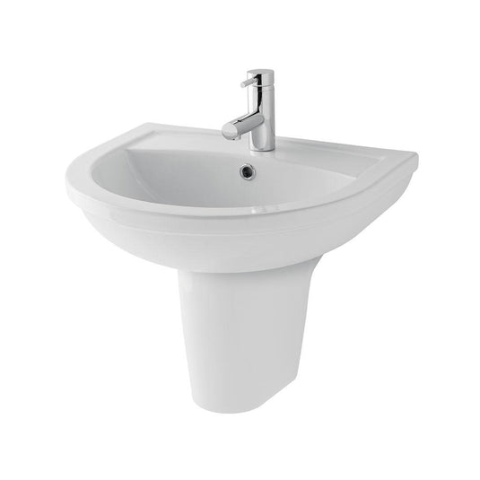 Eastbrook Dura 450mm Basin 1TH (inc fixings) White | 26.0005