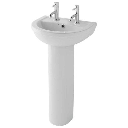 Eastbrook Dura Pedestal For 450mm, 500mm, and 550mm Basin | White | 26.0002