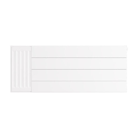 Eastbrook Flat Cover Plate with Lines 400 x 1000mm Gloss White | 25.5083