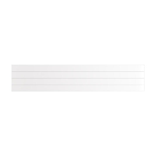 Eastbrook Flat Cover Plate with Lines 400 x 2000mm Gloss White | 25.5089