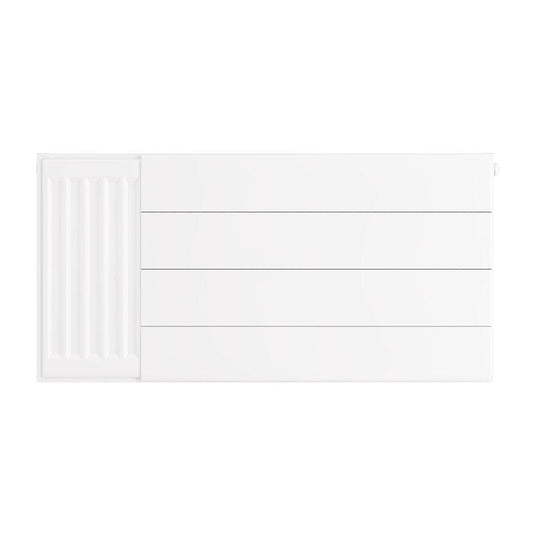 Eastbrook Flat Cover Plate with Lines 400 x 800mm Gloss White | 25.5081