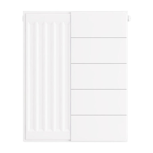 Eastbrook Flat Cover Plate with Lines 500 x 400mm Gloss White | 25.5090