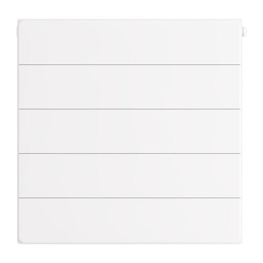 Eastbrook Flat Cover Plate with Lines 500 x 500mm Gloss White | 25.5091