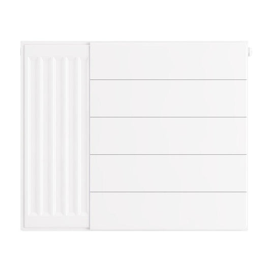 Eastbrook Flat Cover Plate with Lines 500 x 600mm Gloss White | 25.5092