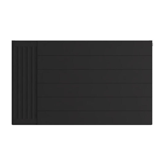 Eastbrook Flat Cover Plate with Lines 600 x 1000mm Matt Black | 25.5131
