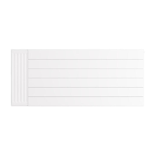 Eastbrook Flat Cover Plate with Lines 600 x 1400mm Gloss White | 25.5115
