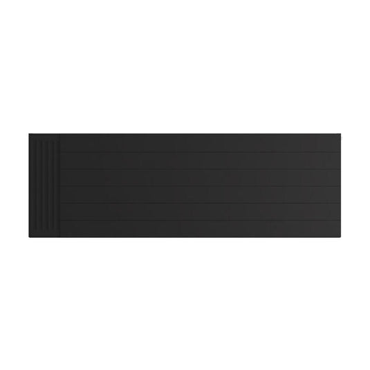 Eastbrook Flat Cover Plate with Lines 600 x 1800mm Matt Black | 25.5135