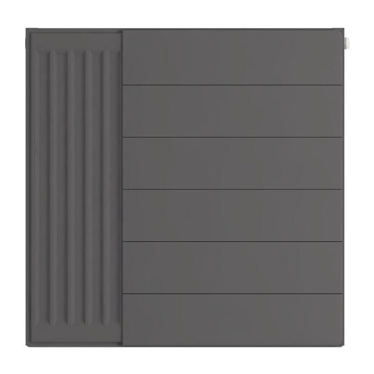 Eastbrook Flat Cover Plate with Lines 600 x 600mm Matt Anthracite | 25.5121