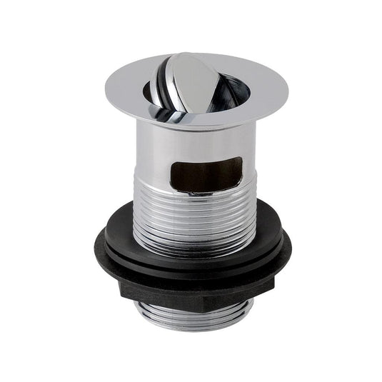 Chrome slotted basin click clack waste plumbing fitting for bathroom sink